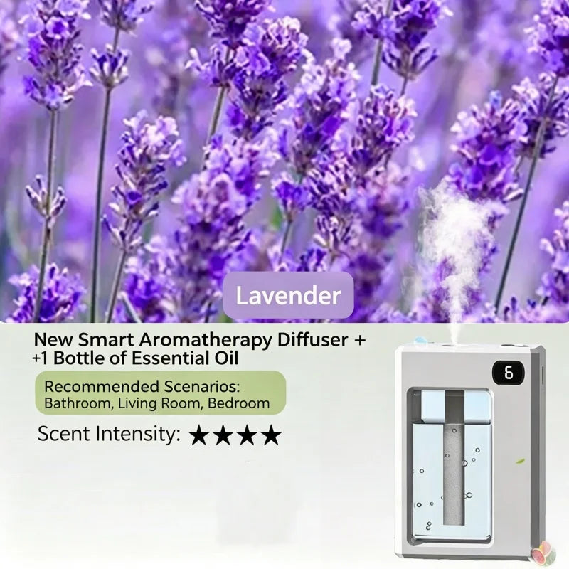 Aromatherapy Machine Air Freshener Six Adjustable Levels Long Battery Life Lasting Spreading Wider for Home Office Odor Removing