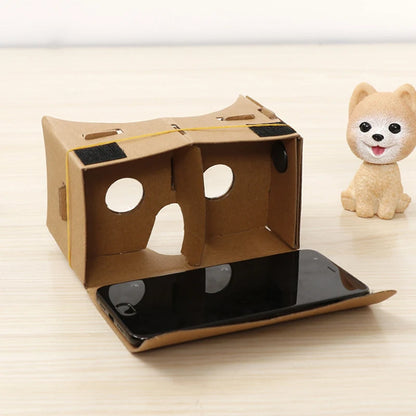 1Set Cardboard 3D Virtual Reality Glasses For Android or Phone NEW Model DIY Transform Your Device Into a Big Screen.