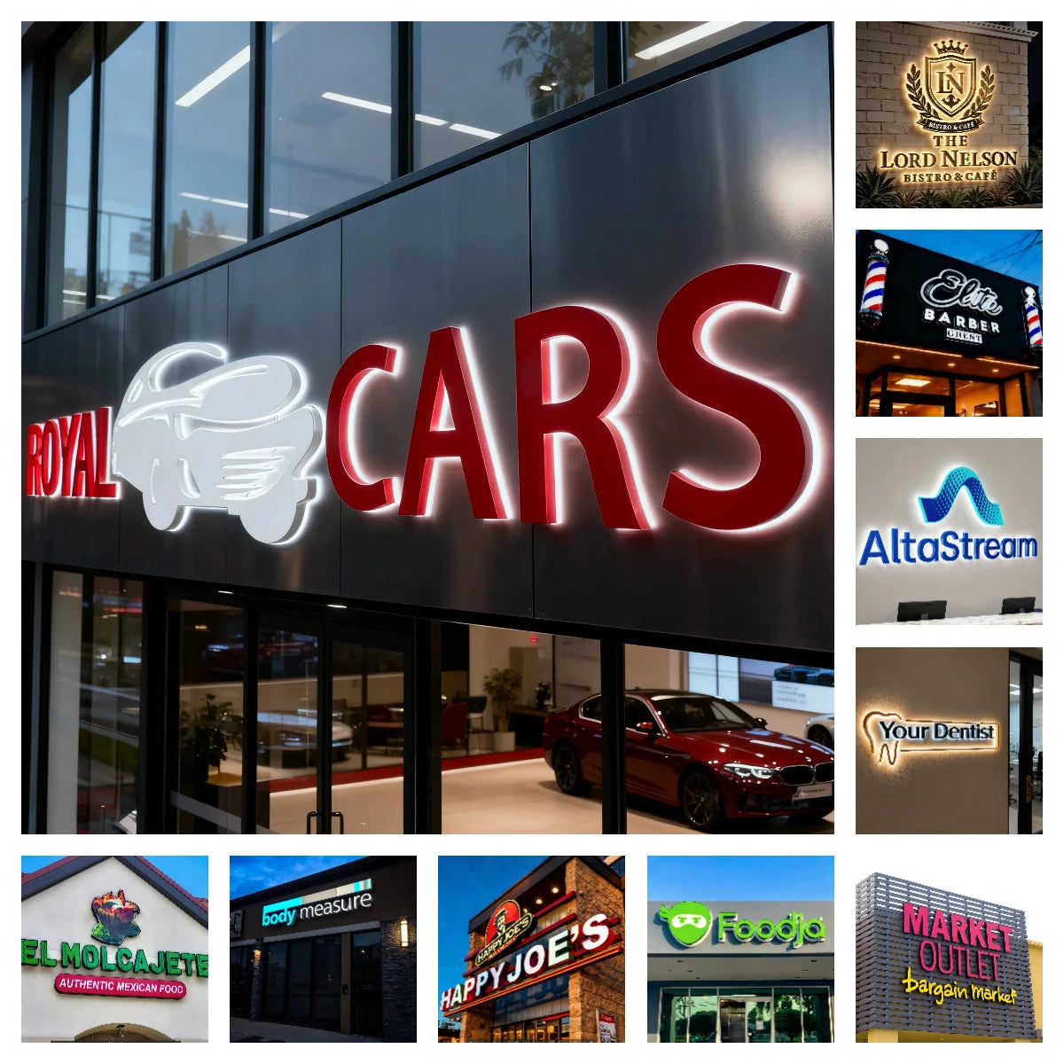 Custom 3D LED Illuminated Metal Letters Backlit Logo Sign For Beauty Salon Nail Lash Spa  Commercial Storefont Signage Outdoor