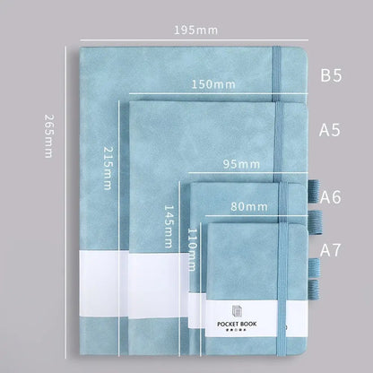 A6/A7 A6/A7 Pocket Notepad with Elastic Band 100 Sheets Portable Mini Notebook 5 Colors Anti Ink Leakage Agenda Organizer