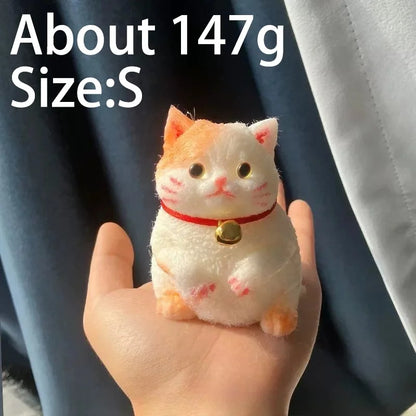 Cute Kawaii Cat Squishy Soft Silicone Stress Relief Squeeze Toy Anxiety Relief Desk Buddy Gift for Kids Adults Desk Decor Gift