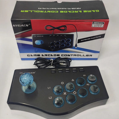 Best Pick Retro Arcade Game Rocker Controller Usb Joystick For Ps2/Ps3/Pc/Android Smart Tv Built-In Vibrator Eight Direction Joy