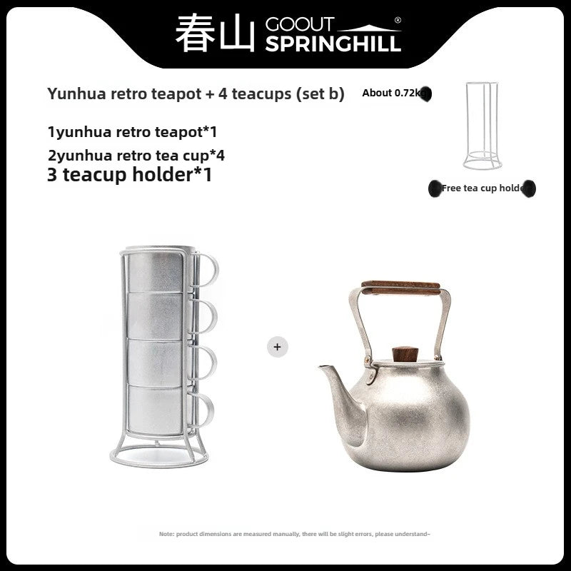 GOOUT STRINGHILL Outdoor Camping Picnic Teapot Set Outdoor Camping Kettle Tea Brewing Special Teapot Stainless Steel Portable