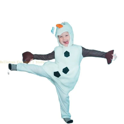 Kids Olaf Halloween Costumes Cosplay for Boys Girls Child Cute Christmas Gift Olaf Toddler Cartoon Movie Snowman Party Dress up