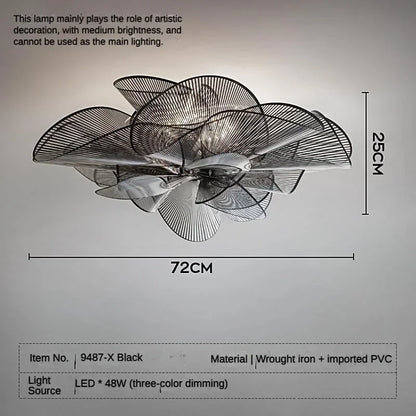 Nordic hallway ceiling chandelier Black/White PVC flower Pendant Lights living room Bedroom lights decoration modern led lights