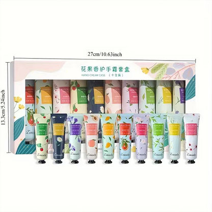 10pcs Hand Cream Box, Scented Hand Cream, Suitable for Chapped, Travel Hand Cream Mini Moisturizing Lotion with Shea