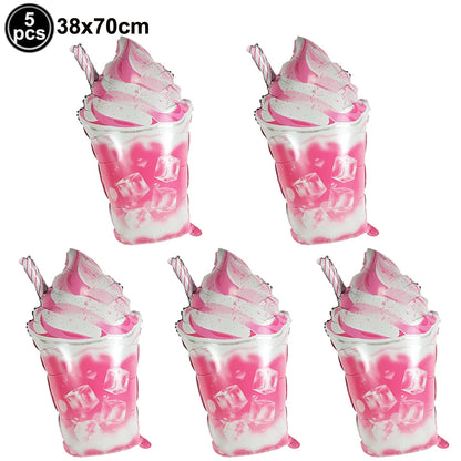 Ice Cream Balloons Sweet Candy Balloon Ice Cream Shaped Balloons for Summer Beach Birthday Baby Shower Party Decoration