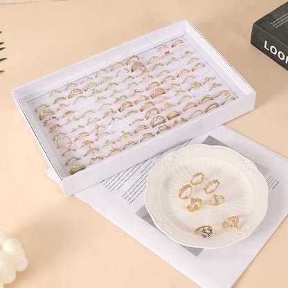 1/5/15/30/50/100 Piece Set Minimalist Hollow Out Design Geometric Ring