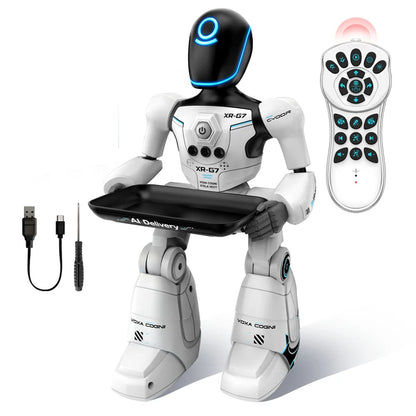 Ai Intelligent Remote Control Robot Programmable Early Education Voice Control Interactive Companion Delivery Robot Toy Gifit