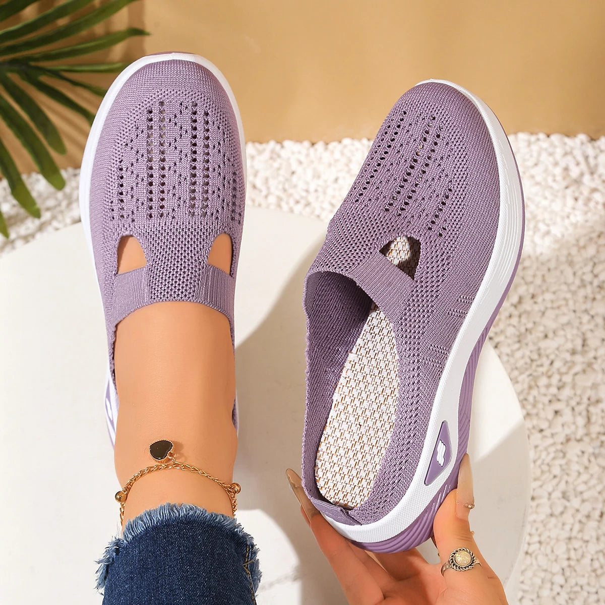 Women shoes  Convenient and comfortable at home, one foot with a vent and half slipper women's summer shoes free shippiing shoes