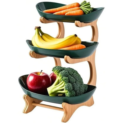 Creative 2/3 Layer Fruit Plate Home Organizer Living Room Plastic Snack Dish Dried Fruit Basket Candy Dish Cake Stand Salad Bowl