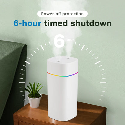 Portable USB Cool Mist Nano Sprayer 600ml Aroma Oil Diffuser for Home Car Electric Air Humidifier Mist Maker Light Aromatherapy
