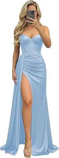 Sage Green Mermaid Prom Dresses Black Sweetheart Strapless Corset Formal Evening Party Gowns 2026 Graduation Dress Customized