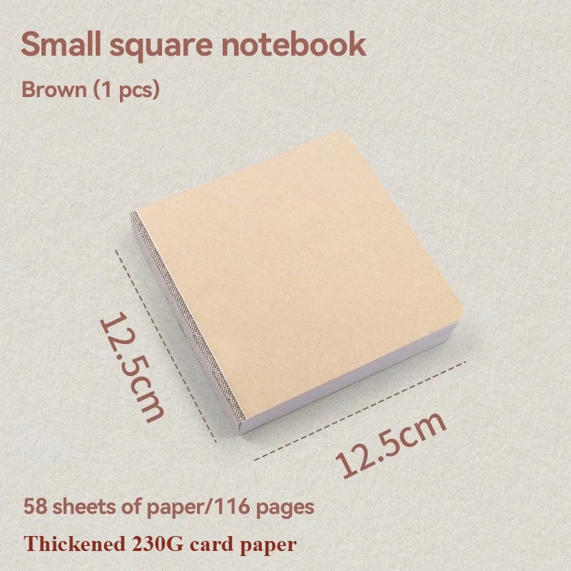 Borrence Mini Notebook Painting Handbook Portable Pocket Notepad 58 Sheets Drawing Book Back To School Stationery Art Supplies