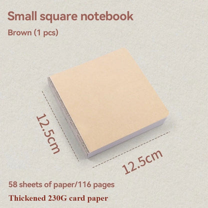 Borrence Mini Notebook Painting Handbook Portable Pocket Notepad 58 Sheets Drawing Book Back To School Stationery Art Supplies