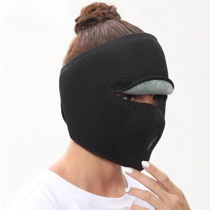 Electric Heated Face Mask Heating Pad Relieve Facial Discomfort Home Relax Wellness Face Mask 3 Modes Timing Function
