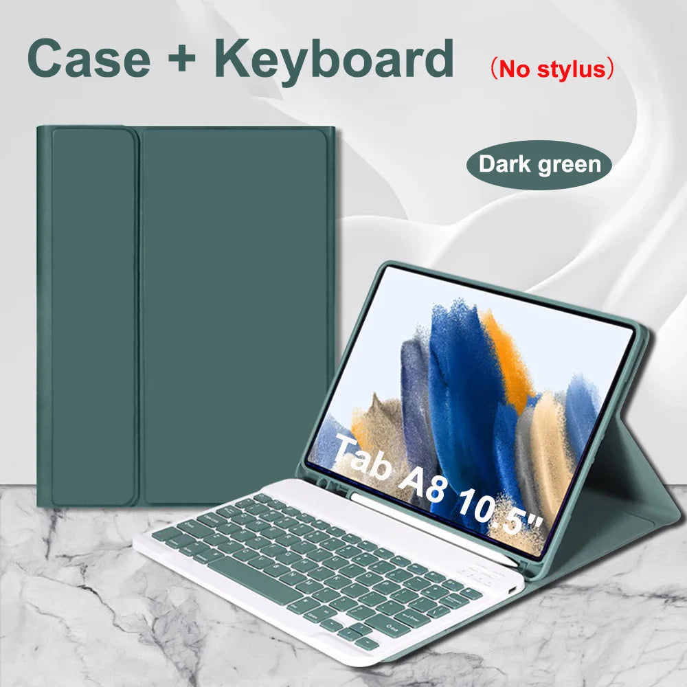 Case for Samsung Galaxy Tab A8 10.5 Inch,Wireless Bluetooth keyboard cover for Tab A8 10.5 Inch,Samsung Smart Stand Cover