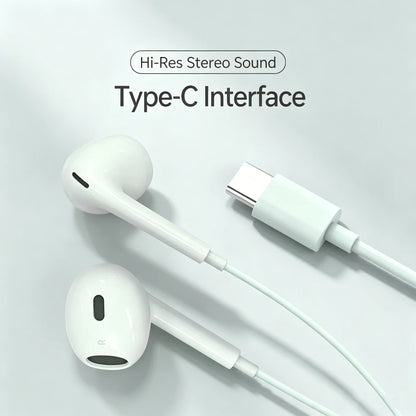 Gen4 Earphones Wired Small Talk Type C 3.5mm HeadEarsets Noise Cancelling Bass Earbuds In Ear Control Mic Earpiece Android Phone