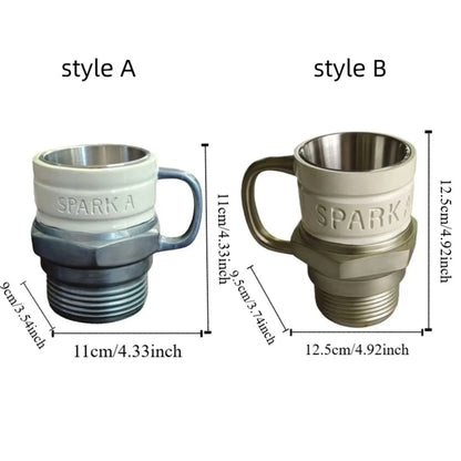 Creative Unique Spark Plug Mug Funny Decorative Industrial Coffee Cup Automotive Automotive Themed Mug Coffee Drinking