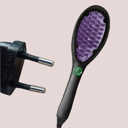 Hair Straightener Brush Ceramic Fast Straightening Heating Hot Comb Women's Smoothing Brush Styling Tool Curling Iron