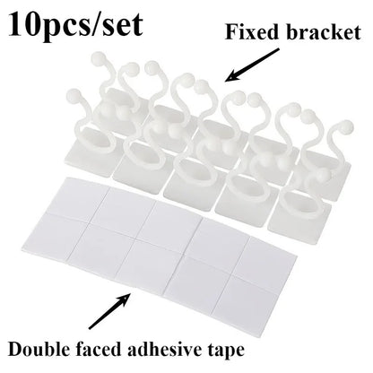 10/30/50pcs Home Garden Plant Climbing Wall Fixture Clips Rattan Vine Fixer Self-Adhesive Plant Climbing Wall Fixed Buckle Hook
