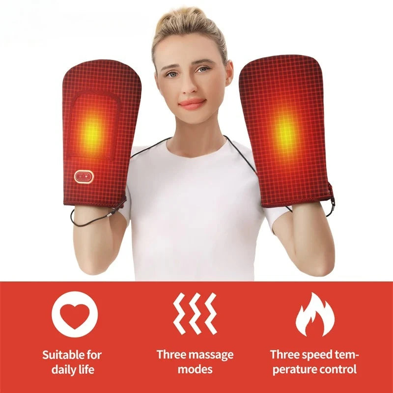 Electric Heated Glove - Hand Massager - 3-Level Adjustment - Muscle Relaxation & Joint Comfort Elderly Daily Hand Care