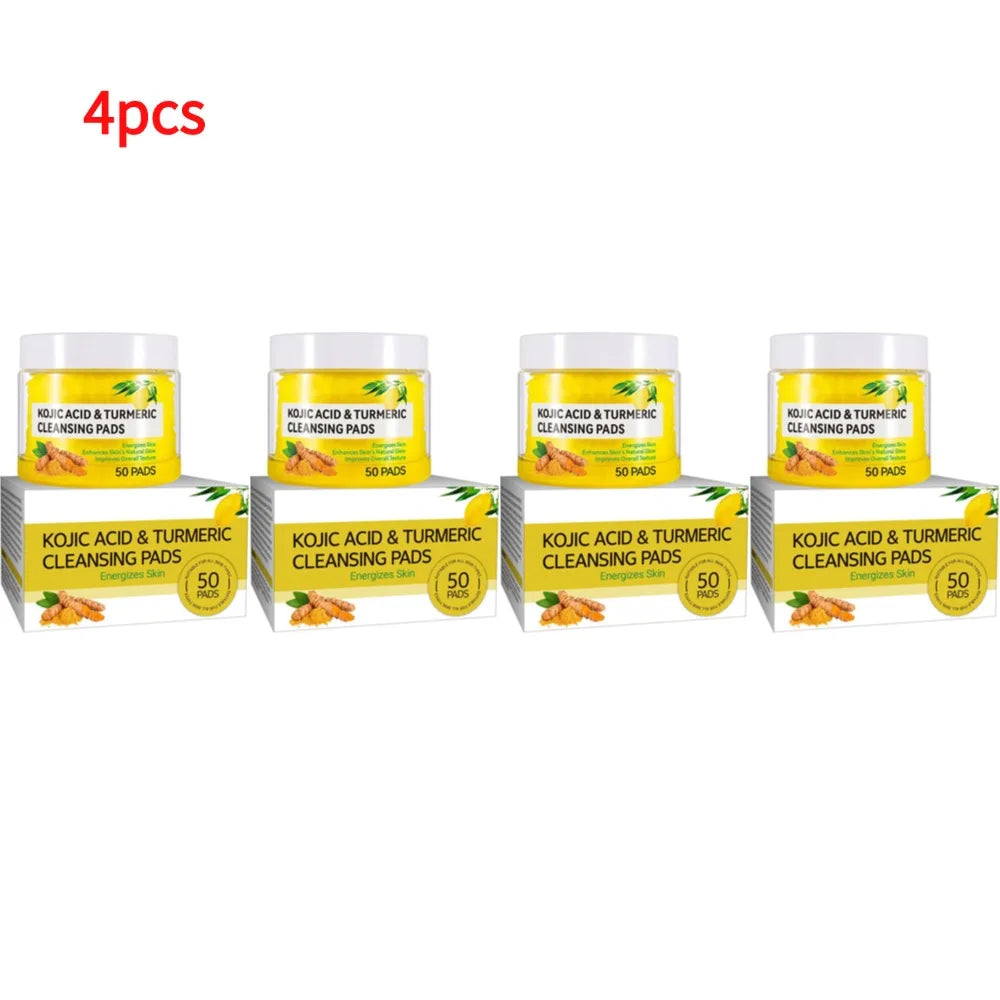 Turmeric Kojic Acid Cleansing Pads Exfoliating Pads Facial Sponges For Cleansing Exfoliating Daily Cleansing Skin Care Tools
