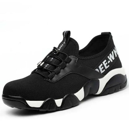 Work Boots Breathable Safety Shoes Men's Lightweight Summer Anti-Smashing Piercing Work Sandals Protective Single Mesh Sneaker