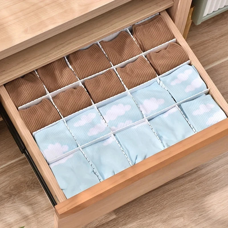 Household Drawer Divider Drawer Storage Divider Bedroom Cabinet Drawer Underwear Sock Sorting Adjustable DIY Storage Rack