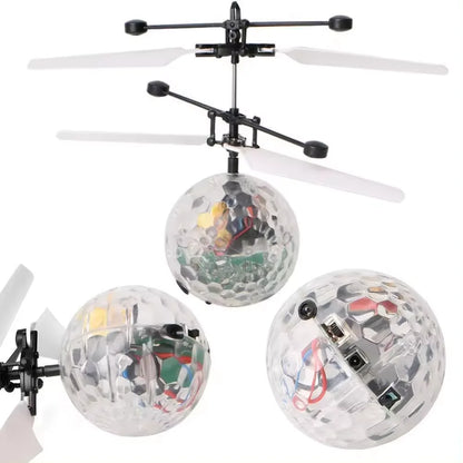 Flying Ball Toys Kids Flying Hover Ball Colorful LED Drone RemoteInfrared Induction Gifts for Kids Teenagers Indoor Outdoor