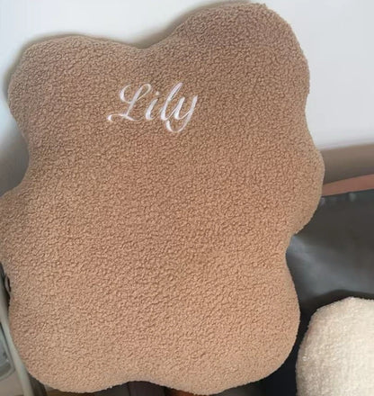 Personalized Name Lambswool Baby Pillow Cloud Shape Home Decor Sofa Decorative Cushion Throw Pillow Car Seat Chair Bed Couch