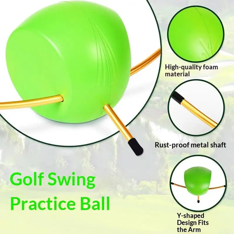 2026NEW Portable Golf Swing Trainer Adjustable Buckle PU Foam Head on Aluminum Alloy Shaft Golf Grip Tempo Practice Training Aid