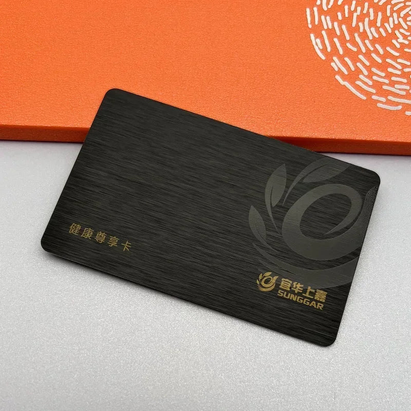 Customized High-grade VIP Metal Card NFC Chip Stainless Steel Business Card With Frosted Design Metal Printing Product