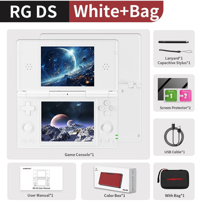 Anbernic RG DS Flip Handheld Game Console 4" IPS Dual Screen Android/Linux Dual OS 4000mAh Video Games RixelHK Wifi Streaming AI