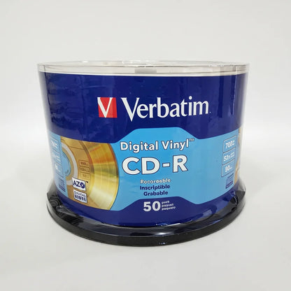Verbatim Golden Digital AZO Vinyl CD-R Discs Empty CDR CD Disc 80min 700MB 52X 50Pcs/Pack
