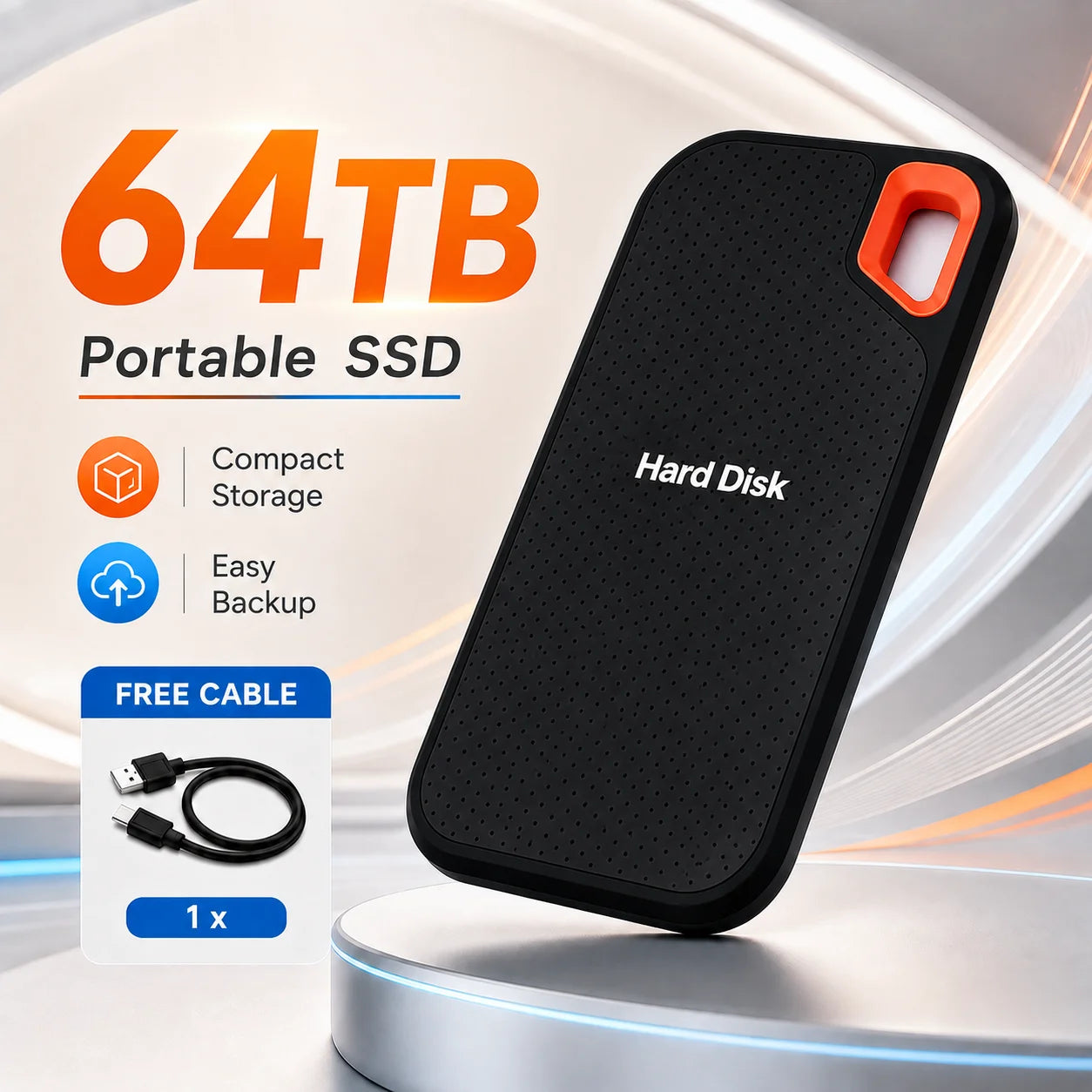 Original Hard Drive External Hard Disk 2TB Portable SSD USB-C Fast Storage Disk for Laptop Mac PC Phone Photo File Backup