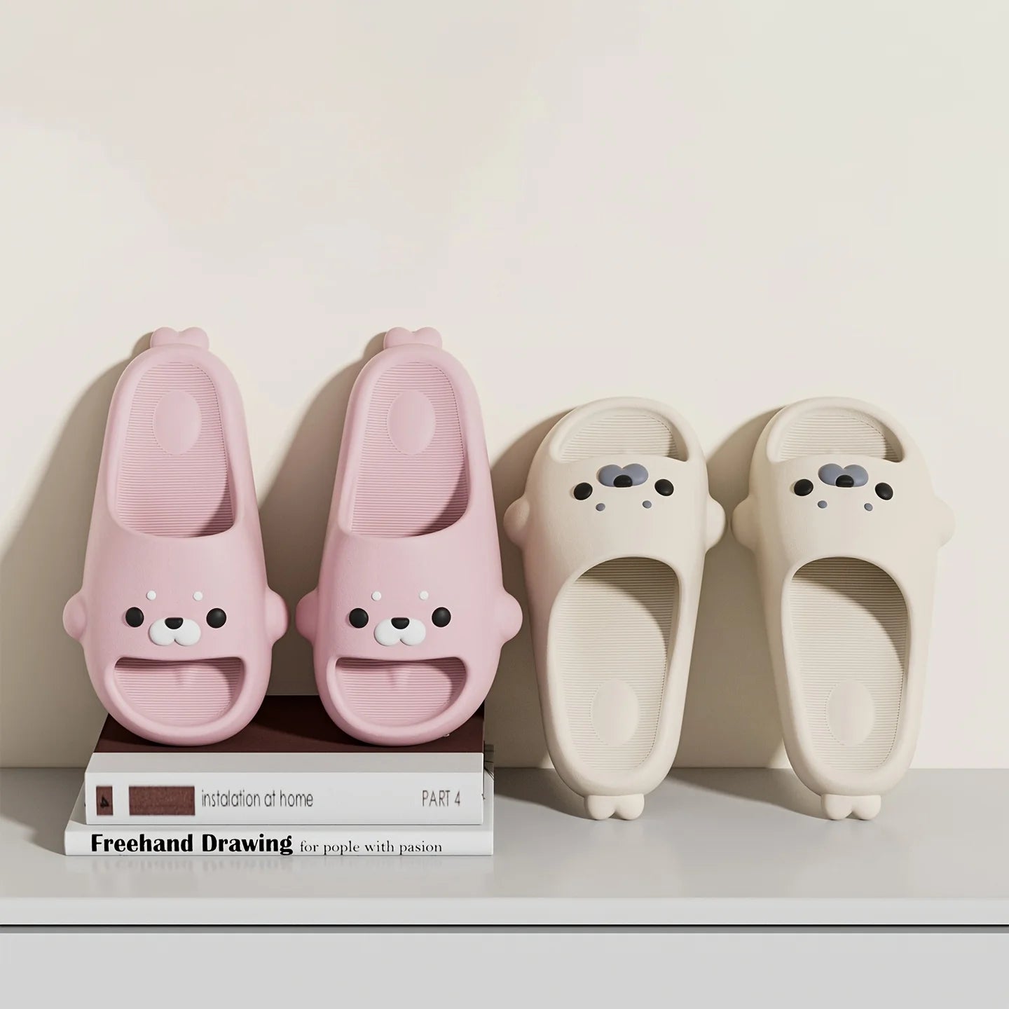 Cloud Seal Slipper Women Bear Cute Sandals Summer Flip Flops Beach Slides House Casual Room Home Shoes Kawai Flat Female Eva Men