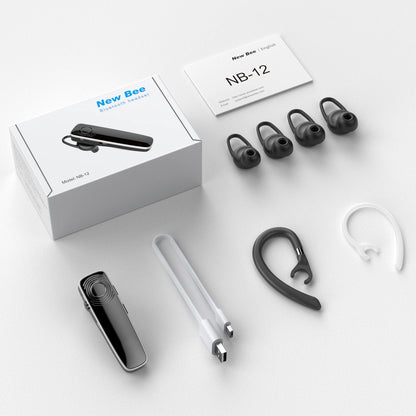 New Bee NB12 Wireless Bluetooth Headset Earbuds Earphones With MEMS Micro Ear Hook Handsfree for Driving Business Headphones