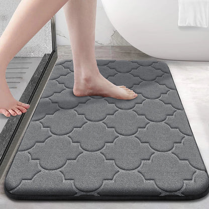 Memory Foam Bathroom Rug Anti-slip bathroom mat ultra Soft floor mat Non-Slip Water Absorbent and Machine Washable