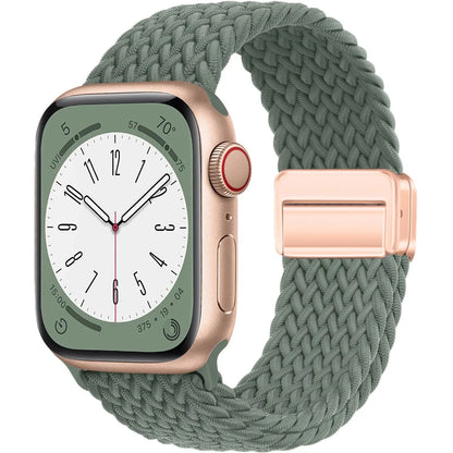 Braided Strap For Apple Watch Bands 40mm 45mm 41mm 44mm 42/46mm 49mm magnetic Bracelet iWatch series se 7 5 6 8 9 10 11 Ultra3 2