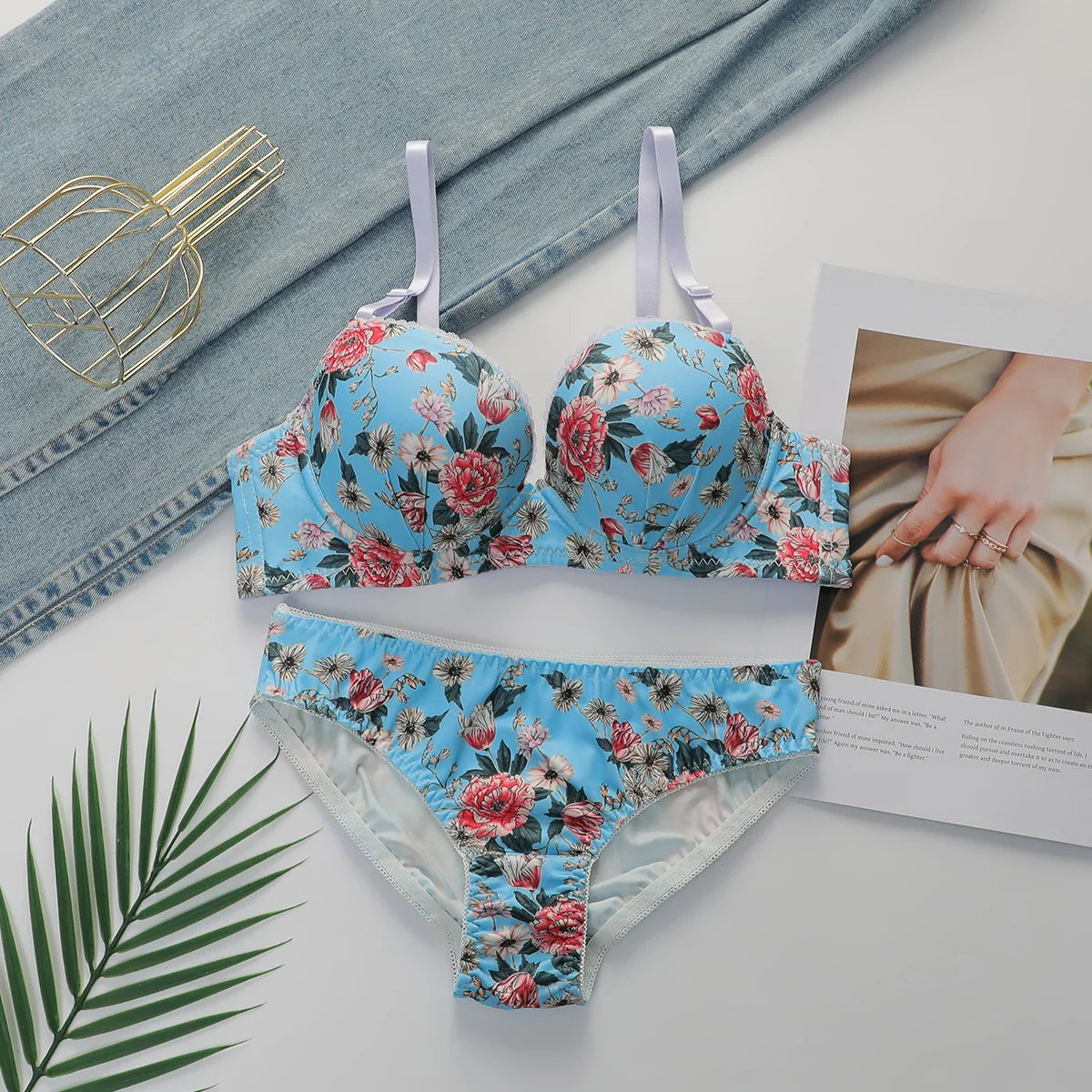 2-pieces-high-quality-womens-flower-printed-bra-underwear-set-womens-autumn-winter-new-underwear-underwear-underwear-a2173