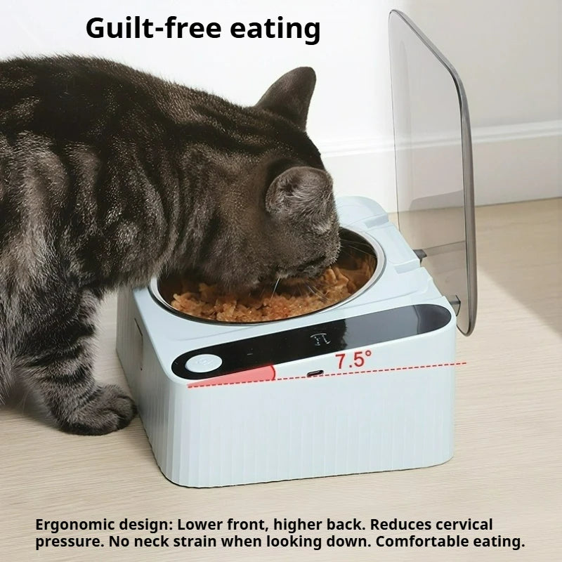 The latest smart cat bowl automatic induction opening lid ABS dustproof, insect-proof and moisture-proof pet products