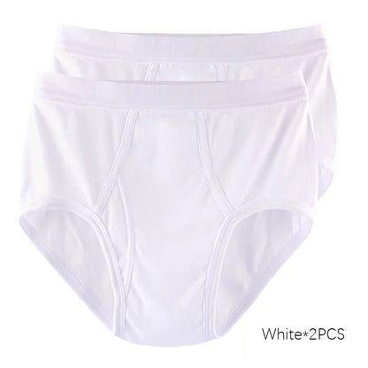 2Pcs/lot Men's Underwear 100%Cotton Briefs Sexy U Pouch Solid Color High Waist Panties Breathable Comfortable Male Underpants