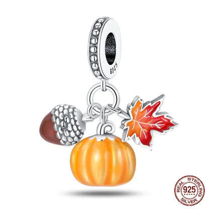 925 Sterling Silver Fashion Bee Honey Jar Sunflower Autumn Series