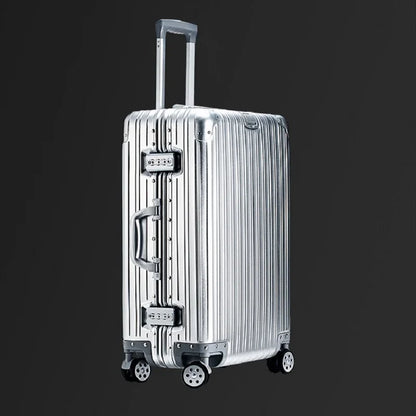 100% Aluminum-Magnesium Alloy Suitcases 20/24/26/29 Inch Lightweight Spinner Luggage TSA Lock Durable Travel Bag