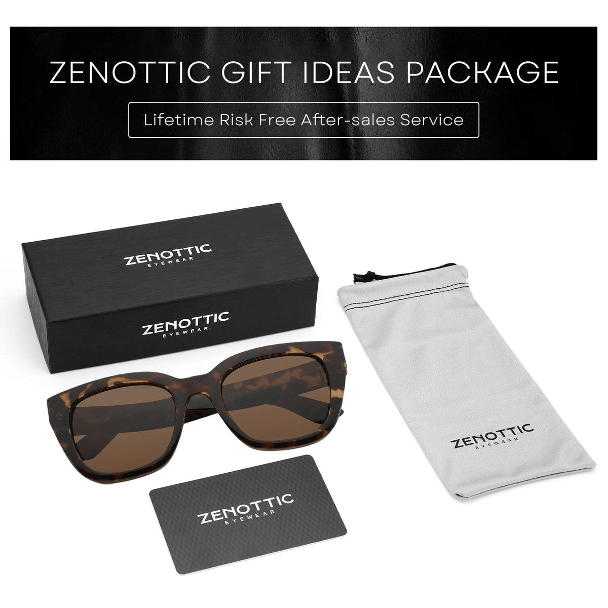 ZENOTTIC Retro Square Polarized Sunglasses for Women Vintage Sun Glasses UV400 Protection Trendy Shades Fashion Style