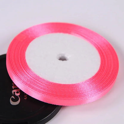 22 Meters/Roll 6mm Silk Satin Ribbons Christmas Halloween Birthday Party Gift Wrapping Ribbons DIY Handmade Crafts Material