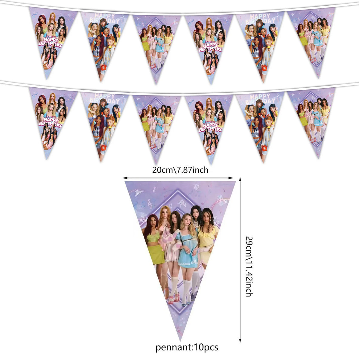 Kpop Katseye Party Decoration Tableware Tablecloth Cup Plate Napkin Sticker Bags Balloons Baby Shower Kpop Party Favors Supplies