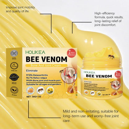 Houkea Bee Venom Joint Bone Care Cream Repair Muscle Hurt Relief Rheumatoid Pain Arthritis Treatment Body Knee Soothing Creams