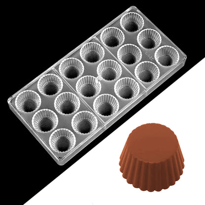 Chocolate Candy Mold Cupcake Shape Baking Polycarbonate Chocolate Molds Confectionery Bonbons Mould Baking Pastry Bakery Tools